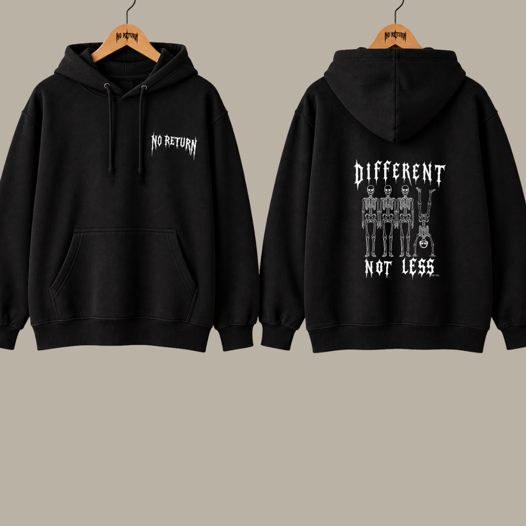 NR/001 DIFFERENT NOT LESS HOODIE