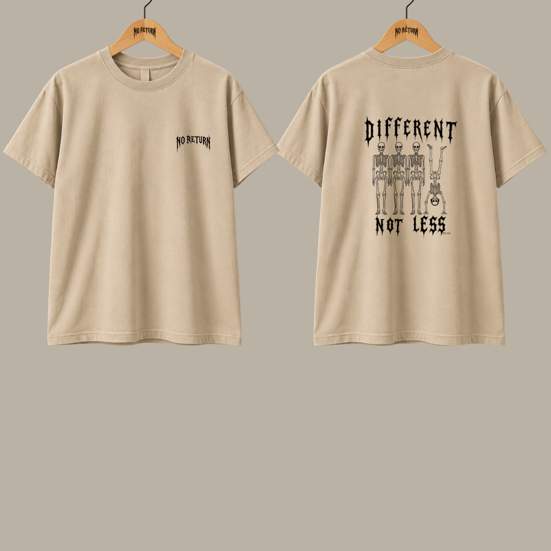 NR/001 DIFFERENT NOT LESS ADULT TSHIRT