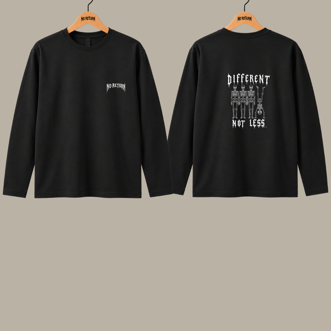 NR/001 DIFFERENT NOT LESS LONGSLEEVE